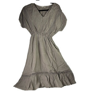 Lungo L'ArnoSand Coloured Linen Dress Made in Italy